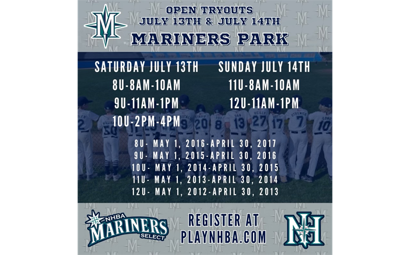 Mariners Select Tryouts